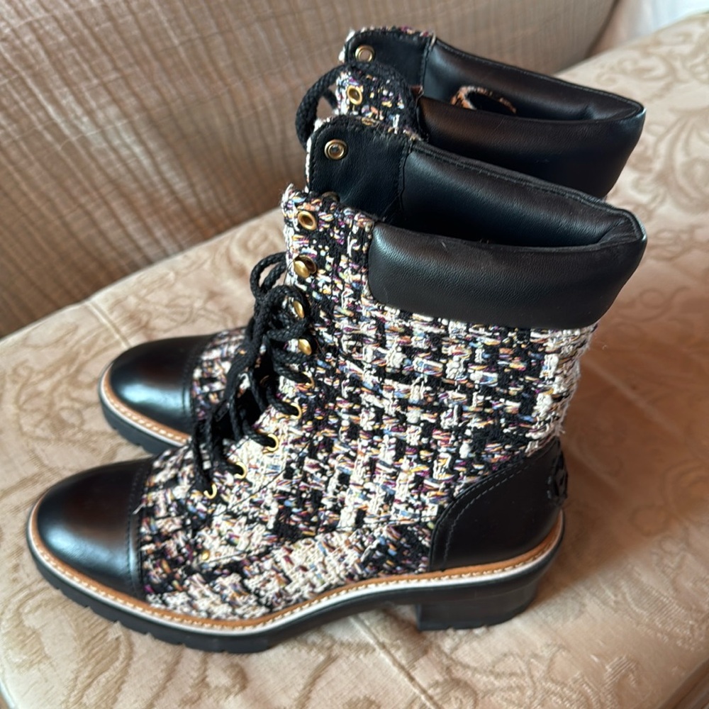 Tory Burch lace up boots